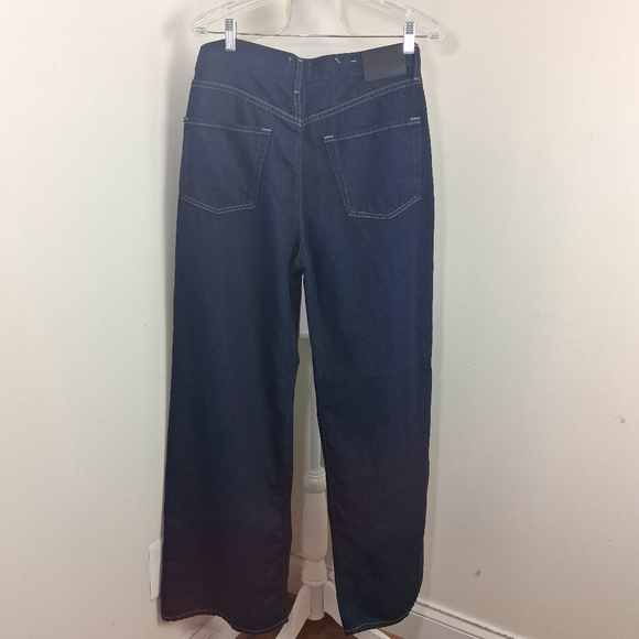 Citizens of Humanity Maritzy Pleated Dark Denim Jeans Wide Leg Size 27 Baggy Fit - Picture 8 of 14